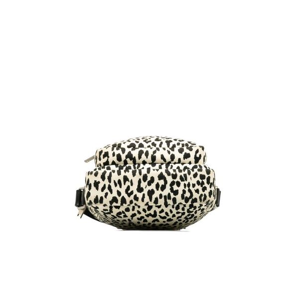 Pre Loved Saint Laurent Leopard Print Canvas Crossbody Bag Women White - Picture 4 of 8